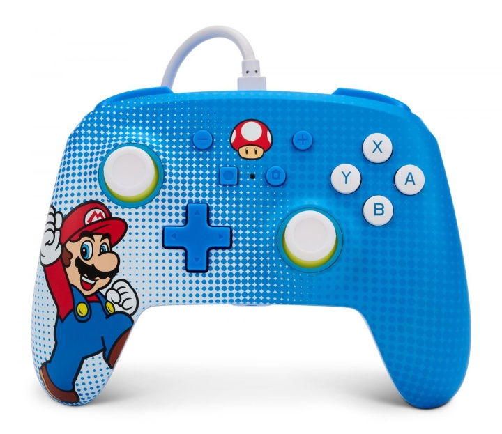 PowerA ENWIRED CONTROLLER - MARIO POP ART - Switch i gruppen Elektronikk / TV-spill & tilbehør / Nintendo Switch hos TP E-commerce Nordic AB (C85413)