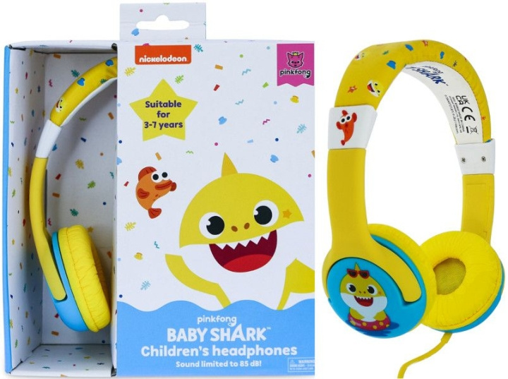 OTL Junior hodetelefoner - Baby Shark Holiday (BS0845) i gruppen Elektronikk / Lyd & Bilde / Hodetelefoner & Tilbehør / Hodetelefoner hos TP E-commerce Nordic AB (C85460)