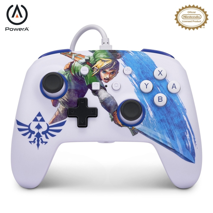 PowerA NSW ENH Wired Controller - Master Sword Attack / Nintendo Switch i gruppen Elektronikk / TV-spill & tilbehør / Nintendo Switch hos TP E-commerce Nordic AB (C85474)