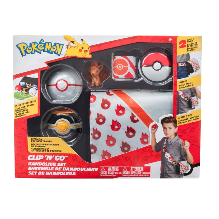 Pokémon Clip N Go - Bandolier-sett - Yulpix (PKW0028_3) i gruppen LEKER, BARN OG BABY / Leker / Leksaker hos TP E-commerce Nordic AB (C85528)