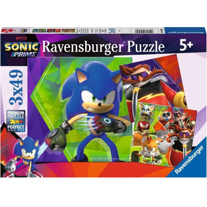 Ravensburger Sonic Prime 3x49p - (10105695) i gruppen LEKER, BARN OG BABY / Leker / Barnas puslespill hos TP E-commerce Nordic AB (C85700)