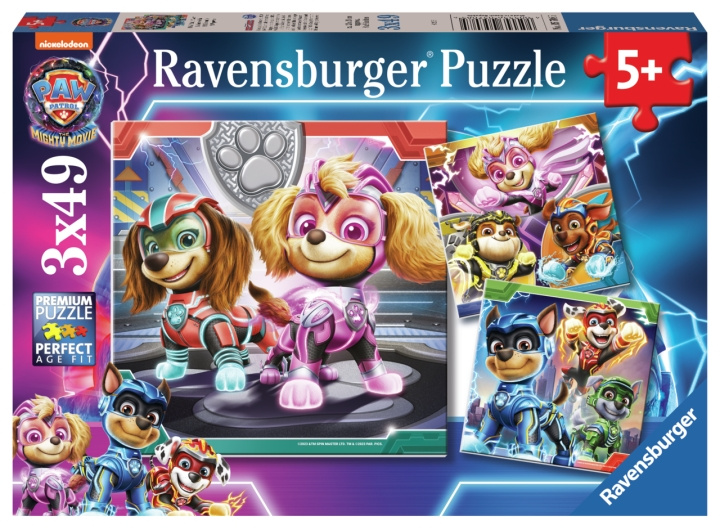 Ravensburger Paw Patrol The Mighty Movie 3x49p - (10105708) i gruppen LEKER, BARN OG BABY / Leker / Barnas puslespill hos TP E-commerce Nordic AB (C85703)