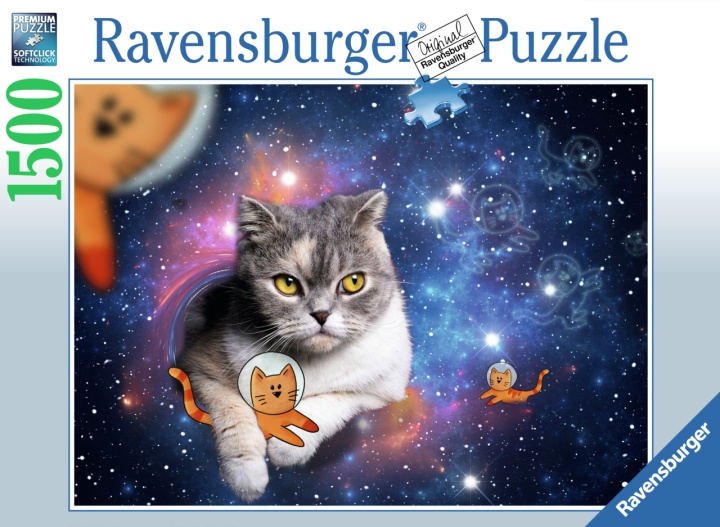 Ravensburger Katter i verdensrommet 1500p - (10217439) i gruppen LEKER, BARN OG BABY / Leker / Barnas puslespill hos TP E-commerce Nordic AB (C85713)