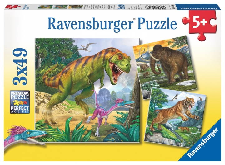 Ravensburger Primeval Ruler 3x49p - 09358 i gruppen LEKER, BARN OG BABY / Leker / Barnas puslespill hos TP E-commerce Nordic AB (C85777)