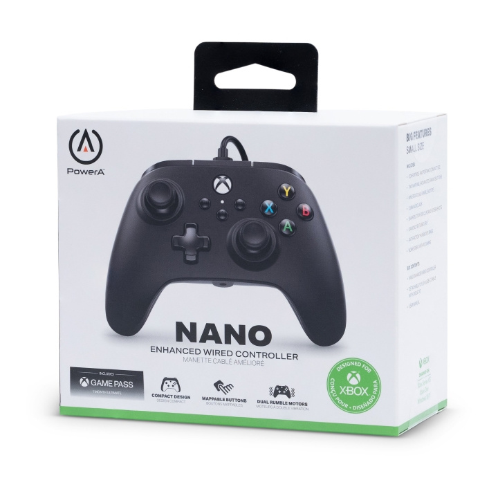 PowerA Nano Enhanced Wired Controller for Nintendo Switch - Svart i gruppen Elektronikk / TV-spill & tilbehør / Nintendo Switch hos TP E-commerce Nordic AB (C85830)