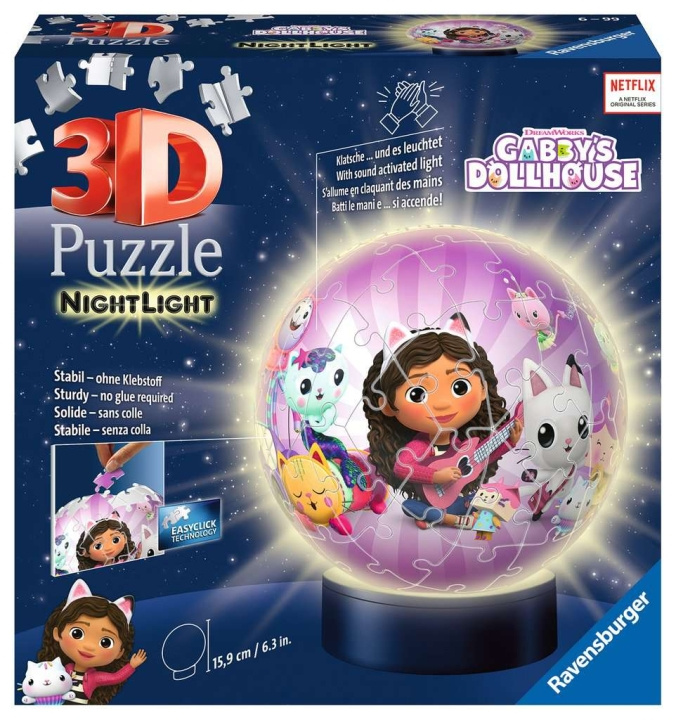 Ravensburger 3D-puslespill Gabbys dukkehus Nattlys 72p (10311575) i gruppen LEKER, BARN OG BABY / Leker / Barnas puslespill hos TP E-commerce Nordic AB (C85905)