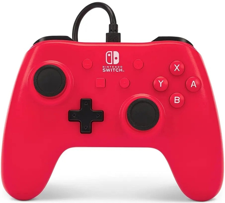 Powera Wired Controller Raspberry Red i gruppen Elektronikk / TV-spill & tilbehør / Nintendo Switch hos TP E-commerce Nordic AB (C85930)