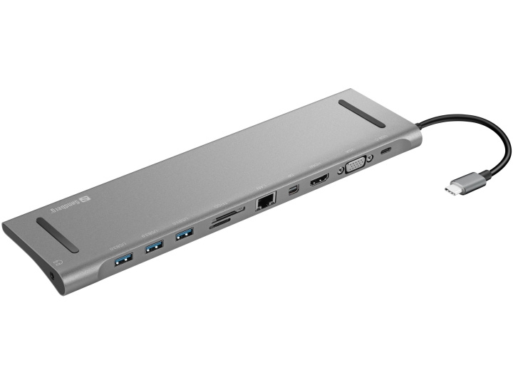 Sandberg USB-C alt-i-ett-dokkingstasjon i gruppen Datautstyr / Datamaskin Tilbehør / USB-Hubs hos TP E-commerce Nordic AB (C85949)