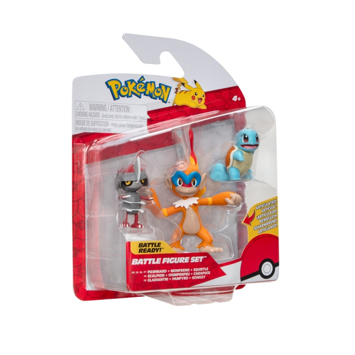 Pokémon Battle Figure 3 Pk - Pawnirad, Squirtle (PKW3058) i gruppen LEKER, BARN OG BABY / Leker / Figurer, miniatyrer og tilbehør hos TP E-commerce Nordic AB (C85989)