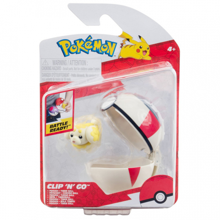 Pokémon Clip N Go - Fidough og Timer Ball (PKW3625) i gruppen LEKER, BARN OG BABY / Leker / Leksaker hos TP E-commerce Nordic AB (C85994)