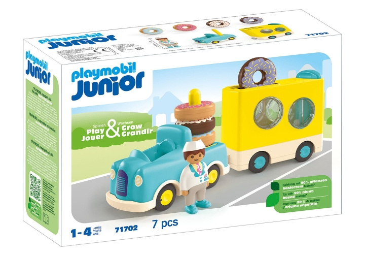 Playmobil JUNIOR: Crazy Donut Truck med stable- og sorteringsfunksjon (71702) i gruppen LEKER, BARN OG BABY / Leker / Leksaker hos TP E-commerce Nordic AB (C86055)