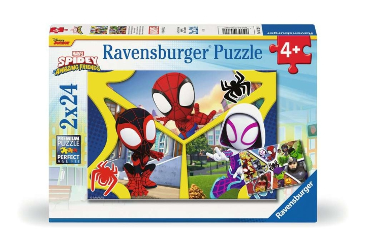 Ravensburger Puslespill Spidey og fantastiske venner 2x24p i gruppen LEKER, BARN OG BABY / Leker / Barnas puslespill hos TP E-commerce Nordic AB (C86087)