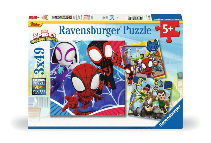 Ravensburger Puslespill Spideys eventyr 3x49p i gruppen LEKER, BARN OG BABY / Leker / Barnas puslespill hos TP E-commerce Nordic AB (C86089)