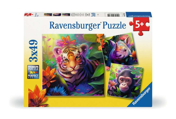 Ravensburger Puslespill Jungelbabyer 3x49p i gruppen LEKER, BARN OG BABY / Leker / Barnas puslespill hos TP E-commerce Nordic AB (C86090)