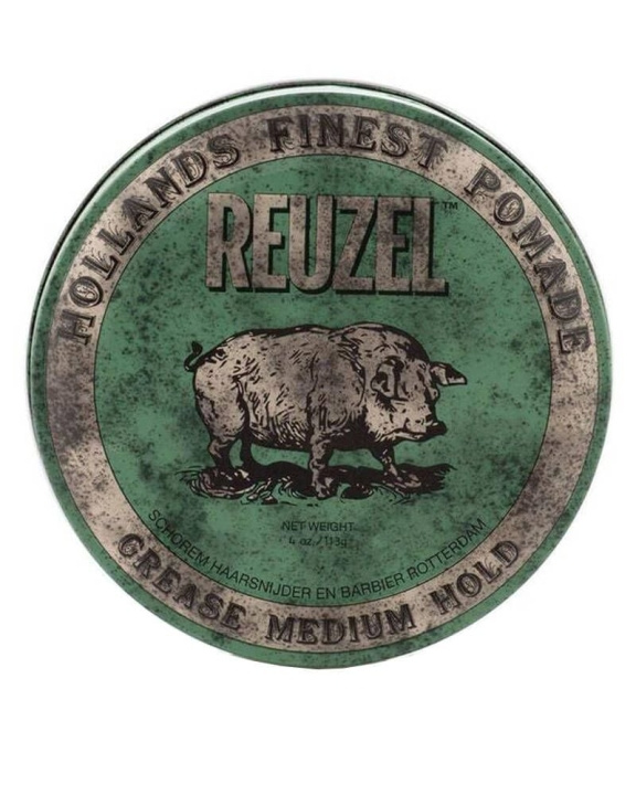 Reuzel Green Grease Medium Hold Pomade 340 ml i gruppen HELSE OG SKJØNNHET / Hår & styling / Hårstyling / Pomade hos TP E-commerce Nordic AB (C86160)