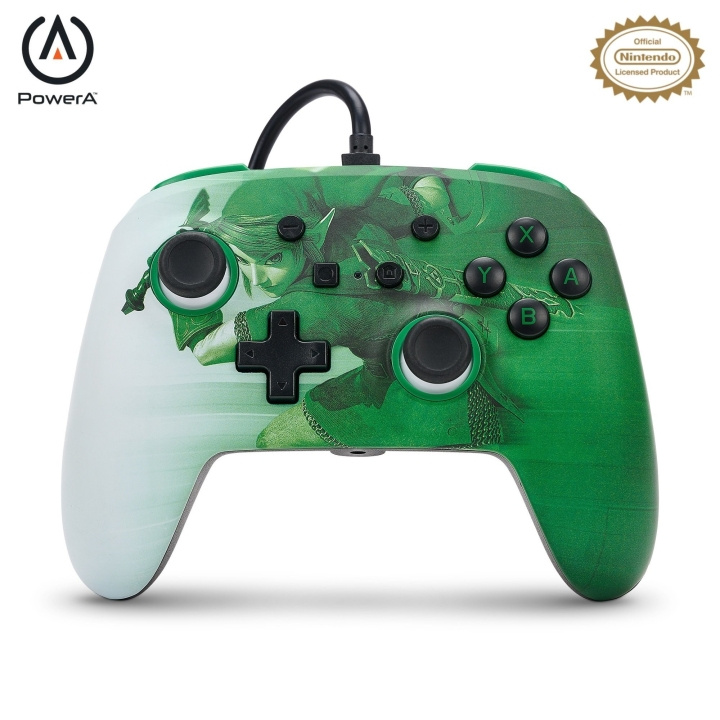 PowerA Enhanced Wired Controller - Nintendo Switch - Heroic Link i gruppen Elektronikk / TV-spill & tilbehør / Nintendo Switch hos TP E-commerce Nordic AB (C86186)