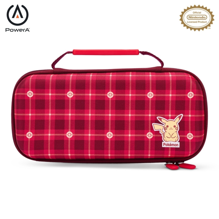 PowerA Beskyttelsesveske Nintendo Switch - Pikachu Plaid - (Switch/OLED/Lite) i gruppen Elektronikk / TV-spill & tilbehør / Nintendo Switch hos TP E-commerce Nordic AB (C86195)