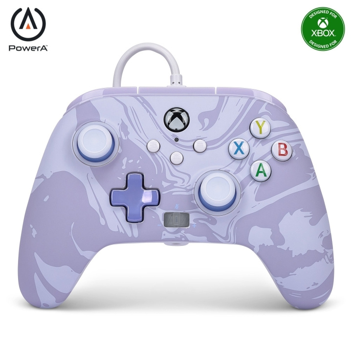 PowerA Enhanced Wired Controller - Xbox Series X/S - Lavender Swirl i gruppen Elektronikk / TV-spill & tilbehør / Xbox Series X hos TP E-commerce Nordic AB (C86206)