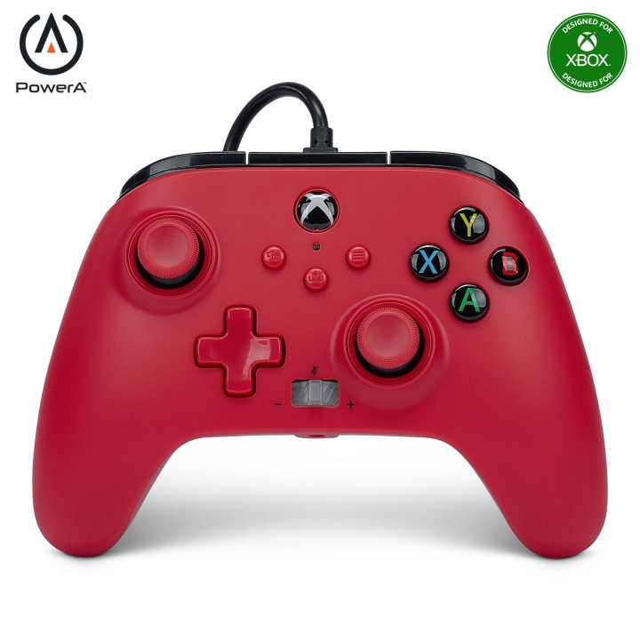 PowerA Enhanced Wired Controller - Xbox Series X/S - Artisan Red i gruppen Elektronikk / TV-spill & tilbehør / Xbox hos TP E-commerce Nordic AB (C86207)