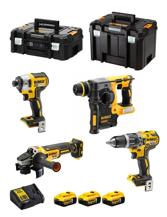 DeWalt Kit DCK422P3T (DCD796 + DCH273 + DCF887 + DCG405 + 3 x 5,0 Ah + DCB115 + TSTAK II + TSTAK VI) i gruppen HJEM, HUS OG HAGE / Verktøy / Annet elektrisk verktøy hos TP E-commerce Nordic AB (C86226)