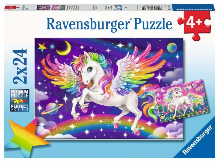 Ravensburger Enhjørning og Pegasus 2x24p - (10105677) i gruppen LEKER, BARN OG BABY / Leker / Barnas puslespill hos TP E-commerce Nordic AB (C86302)