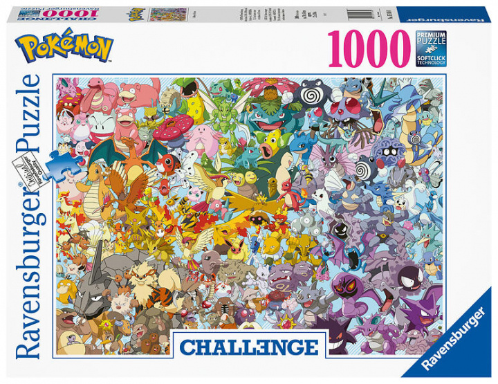 Ravensburger Utfordring Pokémon 1000p - (12000460) i gruppen LEKER, BARN OG BABY / Leker / Barnas puslespill hos TP E-commerce Nordic AB (C86303)