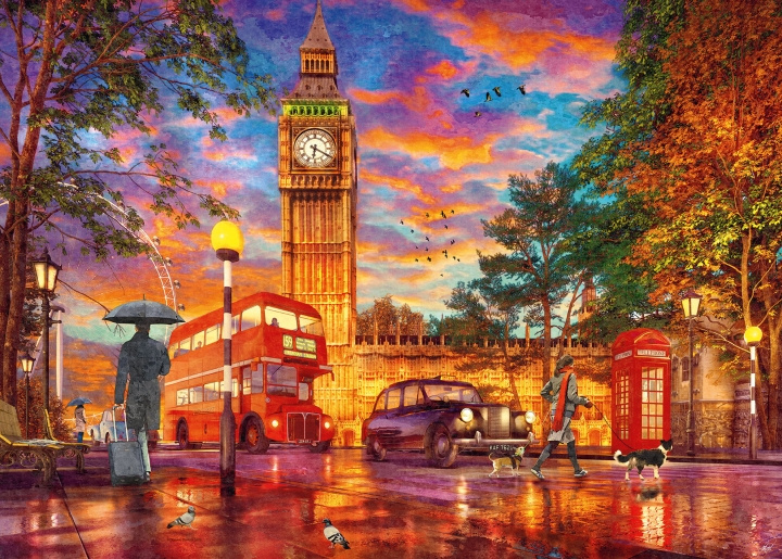 Ravensburger Puzzle Sunset At Parliament Square 1000p (12000184) i gruppen LEKER, BARN OG BABY / Leker / Barnas puslespill hos TP E-commerce Nordic AB (C86404)