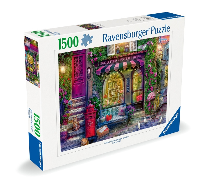 Ravensburger Puslespill Love Letters Chocolate Shop 1500p (12000737) i gruppen LEKER, BARN OG BABY / Leker / Barnas puslespill hos TP E-commerce Nordic AB (C86478)