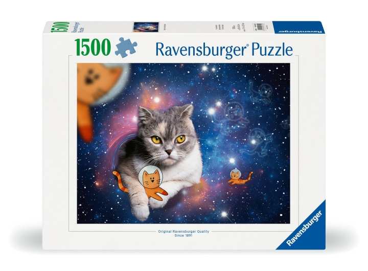 Ravensburger Puslespill Cats In Space 1500p (12000742) i gruppen LEKER, BARN OG BABY / Leker / Barnas puslespill hos TP E-commerce Nordic AB (C86485)