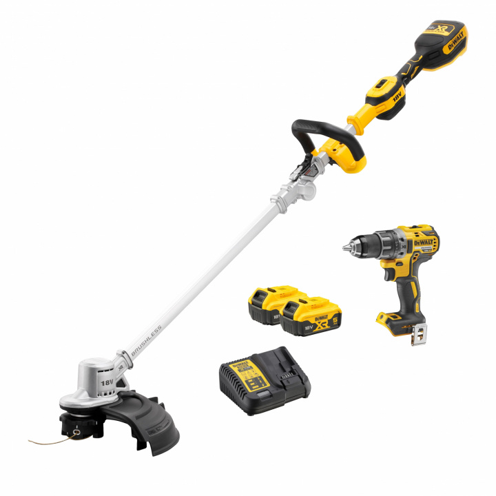 DeWALT 18V 2-PAK DCMST561, DCD791 2X5AH Trimmer og drill i gruppen HJEM, HUS OG HAGE / Verktøy / Drill hos TP E-commerce Nordic AB (C86567)