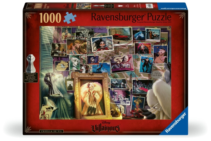 Ravensburger Puslespill Villainous Cruella de Vil 1000p (12001124) i gruppen LEKER, BARN OG BABY / Leker / Barnas puslespill hos TP E-commerce Nordic AB (C86591)