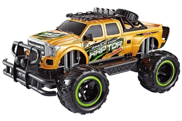 TEC-TOY Raptor R/C 1:12, 2,4GHz 7,4V Li-Ion - gul (471403) i gruppen LEKER, BARN OG BABY / Radiostyrt / Radiostyrte biler hos TP E-commerce Nordic AB (C86632)