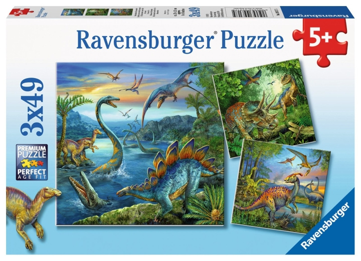 Ravensburger Dinosaur Facination 3x49p - 09317 i gruppen LEKER, BARN OG BABY / Leker / Barnas puslespill hos TP E-commerce Nordic AB (C86655)