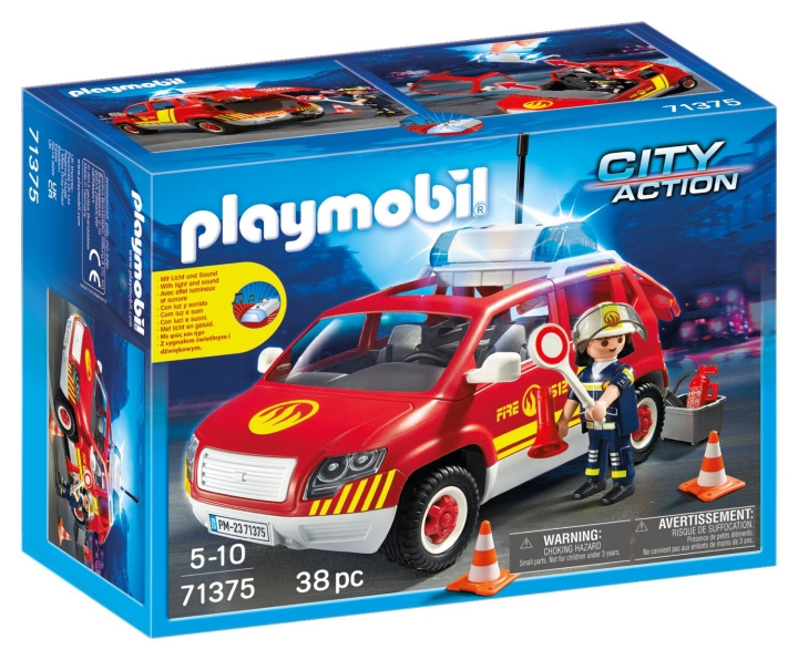 Playmobil Brannsjefens bil med lys og lyd (71375) i gruppen LEKER, BARN OG BABY / Leker / Leksaker hos TP E-commerce Nordic AB (C86724)