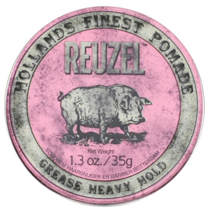 Reuzel Pink Heavy Hold Grease Pomade 35 ml i gruppen HELSE OG SKJØNNHET / Hår & styling / Hårstyling / Pomade hos TP E-commerce Nordic AB (C86778)