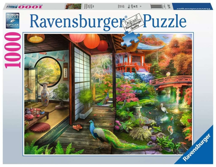 Ravensburger Japansk hage tehus Kyoto 1000p - (10217497) i gruppen LEKER, BARN OG BABY / Leker / Barnas puslespill hos TP E-commerce Nordic AB (C86802)