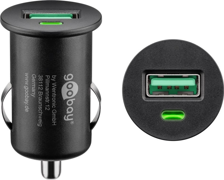 Goobay Snabbladdning USB billadare (18 W) 18 W max. 2,4 A (12/24 V) 1x USB QC 3.0 i gruppen SMARTTELEFON & NETTBRETT / Ladere og Kabler / Billader / Billader USB hos TP E-commerce Nordic AB (C86842)