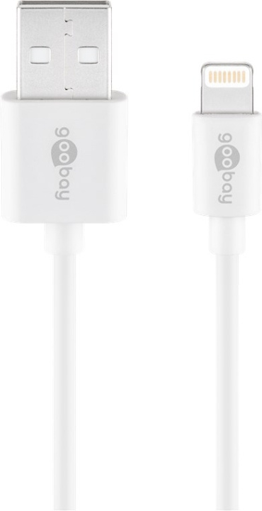 Goobay Lightning USB-kabel för laddning och synkronisering, 1 m, vit MFi-kabel för Apple iPhone/iPad i gruppen SMARTTELEFON & NETTBRETT / Ladere og Kabler / Kabler / Kabler Lightning hos TP E-commerce Nordic AB (C86855)