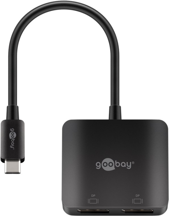 Goobay USB-C™-adapter till 2x DisplayPort™ utökar en USB-C™-port med två DisplayPort™-portar i gruppen Datautstyr / Kabler og adaptere / DisplayPort / Adaptere hos TP E-commerce Nordic AB (C86869)