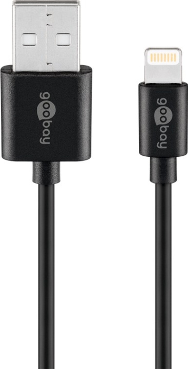 Goobay Lightning USB-kabel för laddning och synkronisering, 1 m, svart MFi-kabel för Apple iPhone/iPad i gruppen SMARTTELEFON & NETTBRETT / Ladere og Kabler / Kabler / Kabler Lightning hos TP E-commerce Nordic AB (C86876)