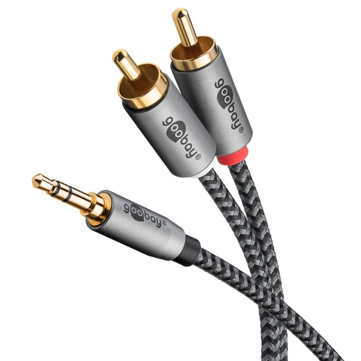 Goobay Ljudadapterkabel AUX, 3,5 mm jack till stereo RCA-kontakt, 0,5 m Pawl 3,5 mm plugg (3-stift, Stereo) > 2x RCA-kontakt (ljud vänster / höger) i gruppen Elektronikk / Kabler og adaptere / RCA / Adaptere hos TP E-commerce Nordic AB (C86888)