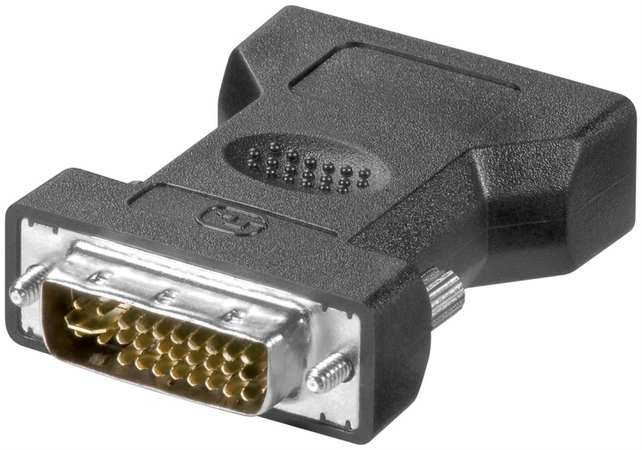 Goobay Analog DVI-I/VGA-adapter, Guldpläterad DVI-I plug Dual Link (24 + 5 stift) > VGA-uttag (15-pin) i gruppen Datautstyr / Kabler og adaptere / DVI / Adaptere hos TP E-commerce Nordic AB (C86910)