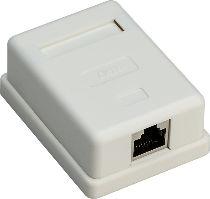 Goobay 1-port RJ45-kopplingsdosa, CAT 6, STP, vit skärmad i gruppen Datautstyr / Kabler og adaptere / Nettverk / Adaptere og koblinger hos TP E-commerce Nordic AB (C86922)