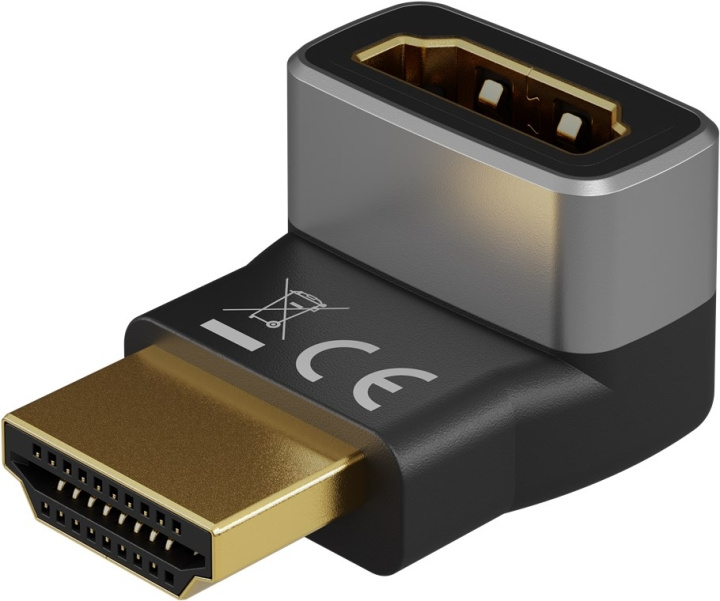 Goobay HDMI™ vinkeladapter 90° vertikal, 8K/60Hz HDMI™-kontakt (type A) > HDMI™-kontakt (type A) 90° i gruppen Elektronikk / Kabler og adaptere / HDMI / Adaptere hos TP E-commerce Nordic AB (C86969)