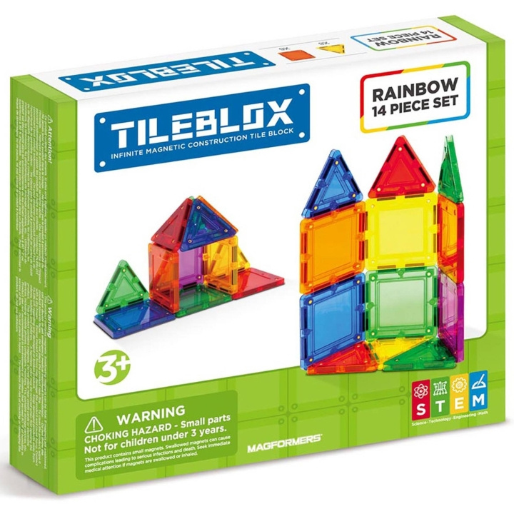 Tileblox Rainbow - sett med 14 deler (3200) i gruppen LEKER, BARN OG BABY / Leker / Byggeleker / Byggeklosser hos TP E-commerce Nordic AB (C87068)