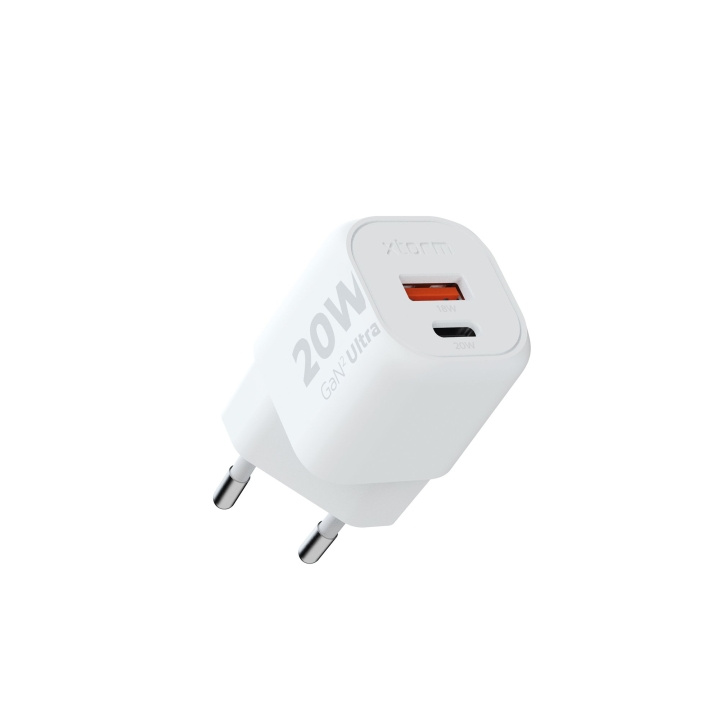 Xtorm 20 W GaN2 Ultra hjemmelader USB-C PD/USB-A hvit i gruppen SMARTTELEFON & NETTBRETT / Ladere og Kabler / Vegglader / Vegglader USB hos TP E-commerce Nordic AB (C87235)