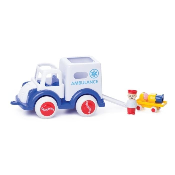 Viking Toys Jumbo-ambulanse med 2 personer + 1 båre (130005) i gruppen LEKER, BARN OG BABY / Leker / Lekebiler hos TP E-commerce Nordic AB (C87329)