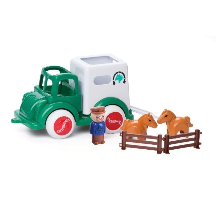 Viking Toys Jumbo Hestetransport M/1 person +2 hester + gjerde (130007) i gruppen LEKER, BARN OG BABY / Leker / Lekebiler hos TP E-commerce Nordic AB (C87331)