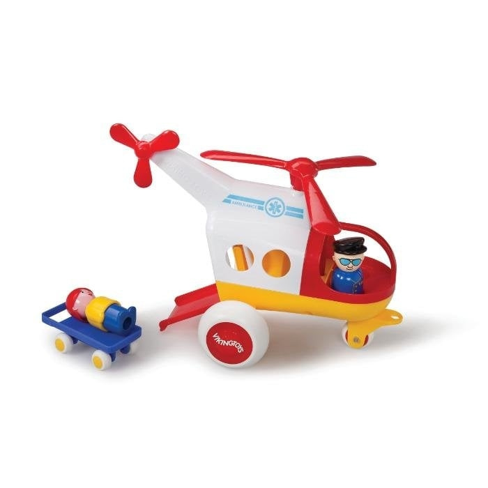 Viking Toys Jumbo ambulansehelikopter m/2 pers (130010) i gruppen LEKER, BARN OG BABY / Leker / Lekebiler hos TP E-commerce Nordic AB (C87332)