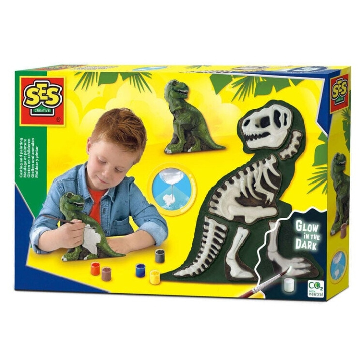 SES Creative Støping og maling - T-Rex med skjelett - (S14206) i gruppen LEKER, BARN OG BABY / Leker / Håndtverk hos TP E-commerce Nordic AB (C87716)